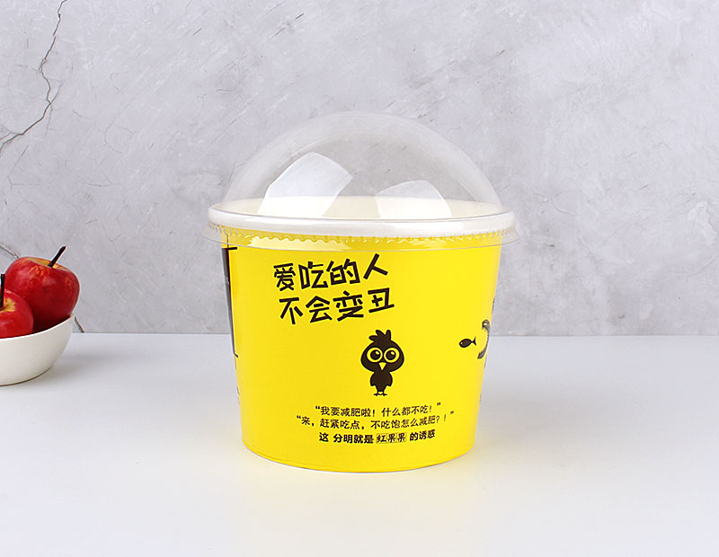 炒酸奶牛皮纸碗